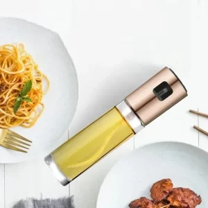 Pulverizador de aceite de vidrio de 100ML para cocina, rociador de oliva para ensalada, barbacoa, Gadgets de cocina, accesorios para hornear, botella de aceite de Canola vacía - AliExpress 15 - Color : rose gold